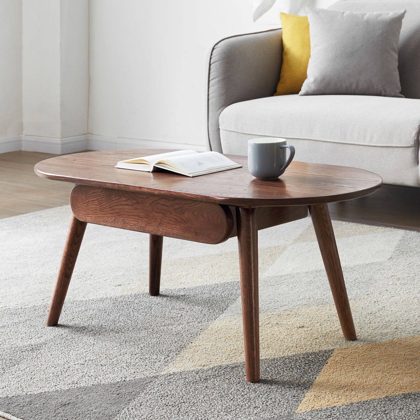 Capsule Centre Low Table With Drawers, Coffee Table - Natural