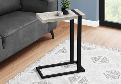 Accent Table, C - Shaped, Contemporary Convenient Design - Gray