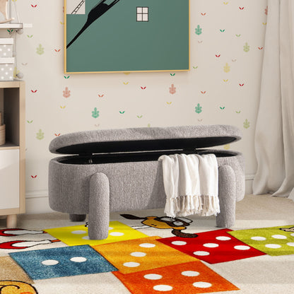 Hugo - Oval Fully Upholstered Storage Bench - Brown