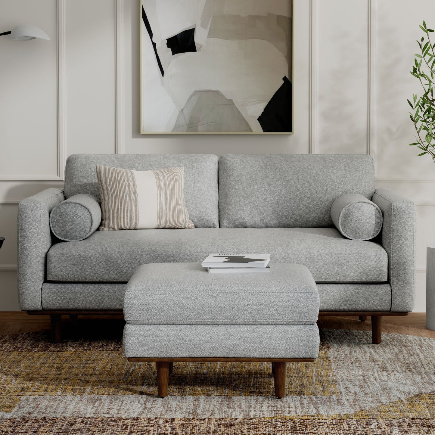 Morrison - Upholstered Sofa - Mist Gray