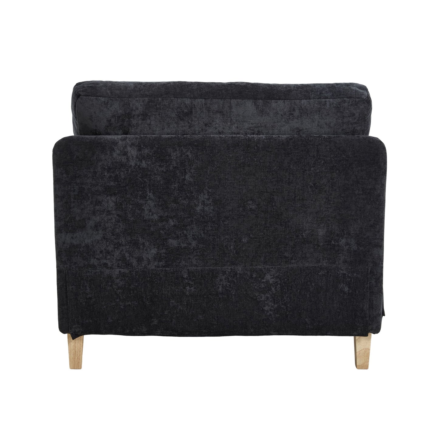 Mid Century Modern Foldable Sofa Bed Recliner, 3 - 1 Convertible Sleeper With 3 Pillows For Small Spaces - Black