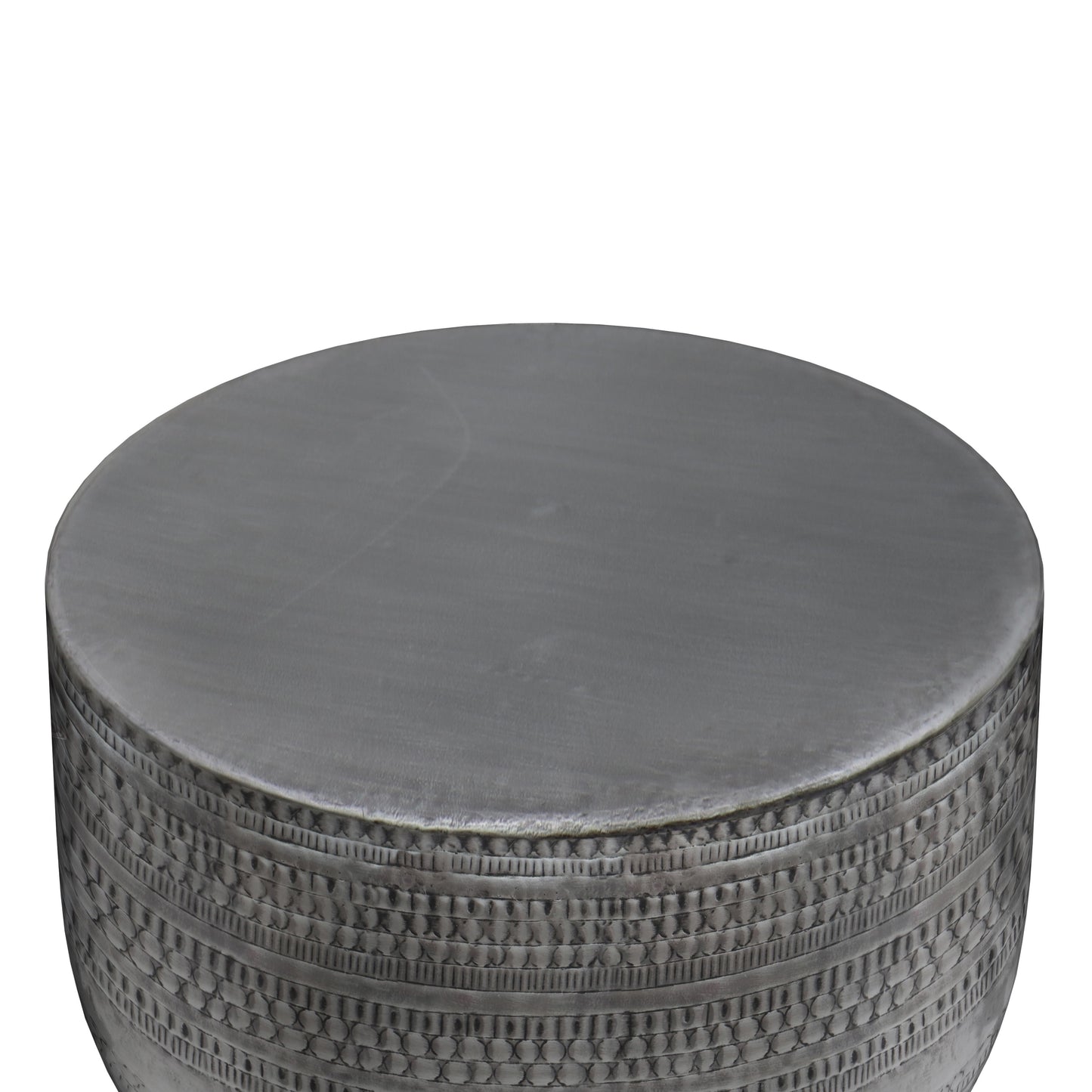 Johnsen - Metal Coffee Table - Antique Silver