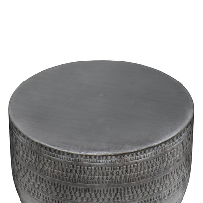 Johnsen - Metal Coffee Table - Antique Silver
