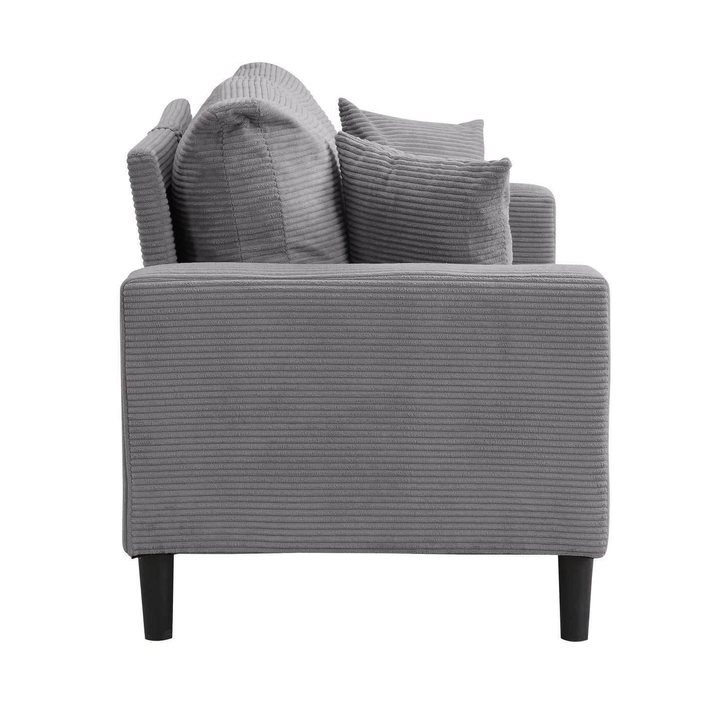 Modern Upholstered 2 Piece Sofa Set With 3 Seater And 2 Seater For Living Room - Light Gray