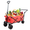 Utility Park Garden Cart Tool Customized Color Folding Camping Trolley Outdoor Picnic Beach Wagon - Red