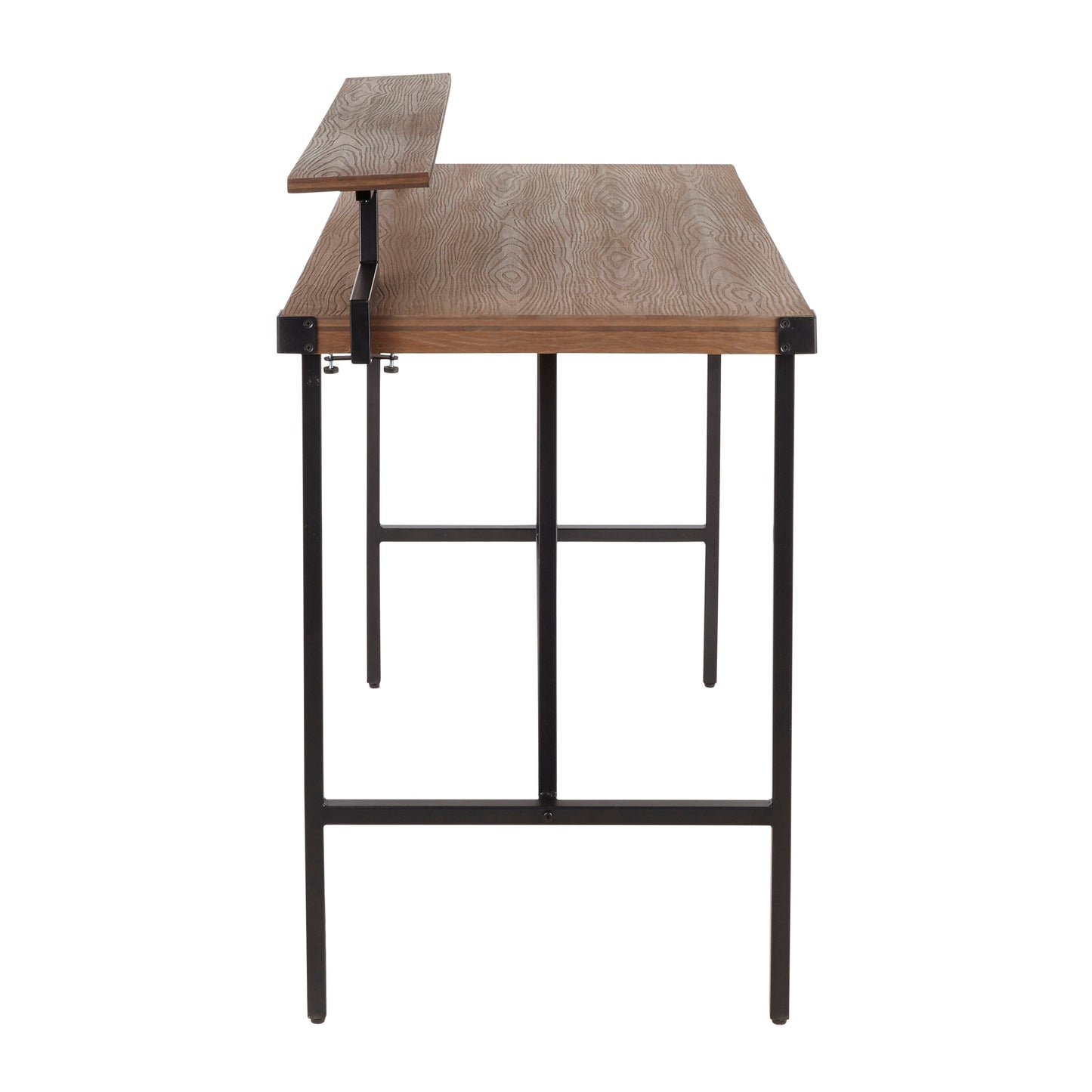 Gia - Industrial Counter Table - Black / Brown