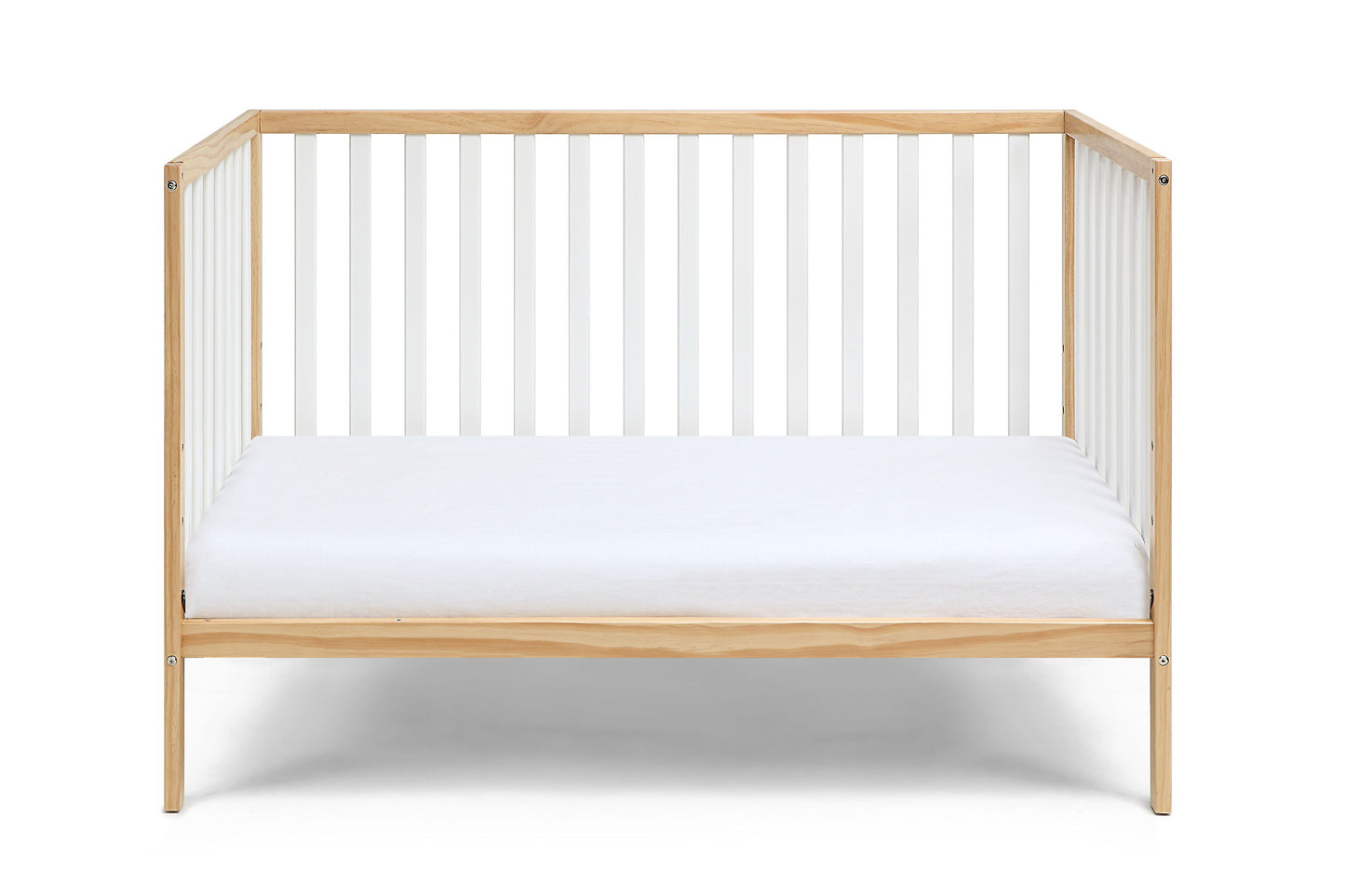 Deux - Remi 3 In 1 Convertible Island Crib - Natural / White