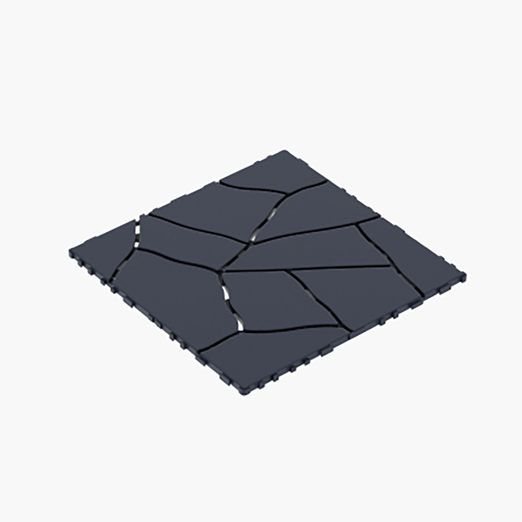 Stone Style Patio Deck Tiles Diy - Module Interlocking Decking Tiles Polypropylene 12