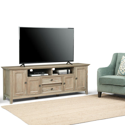 Amherst - Wide TV Media Stand - Distressed Gray