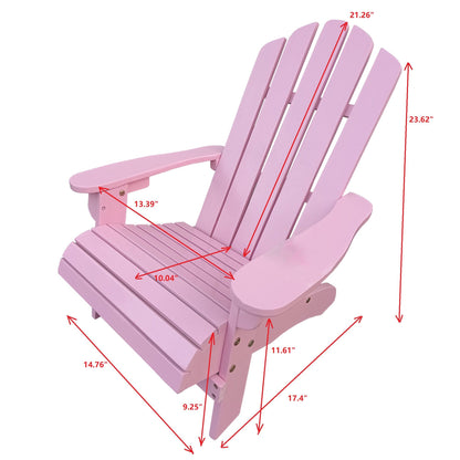 Outdoor Or Indoor Children Adirondack Chair - Pink
