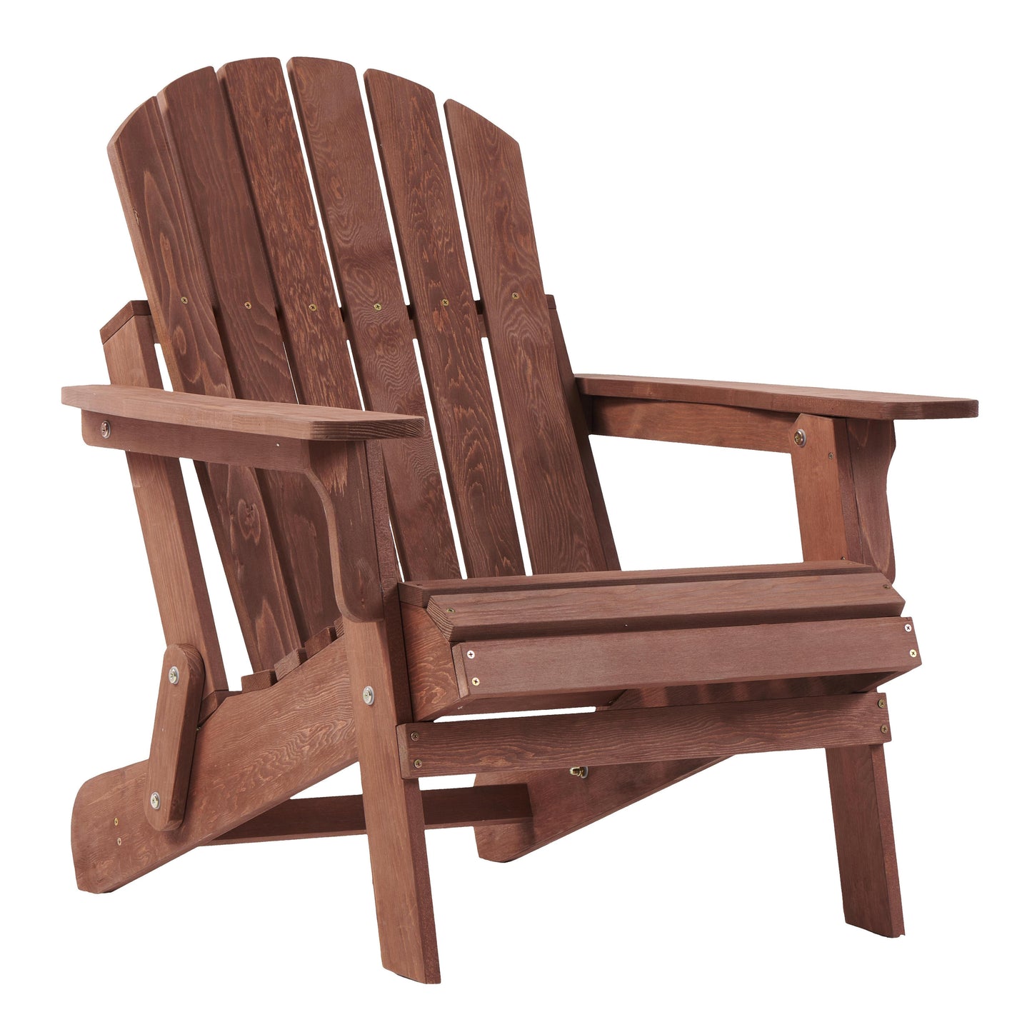 Oversize Outdoor Folding Adirondack Chair, Patio Chair For Garden Backyard Porch Pool Deck Firepit - Coffee