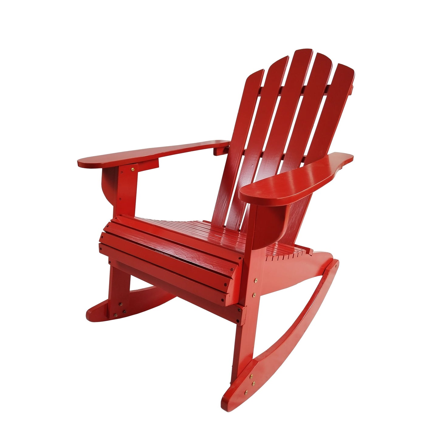 Reclining Outdoor Rocking Adirondack Chair - Red