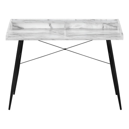 Computer Desk For Home Office, Laptop, Storage Shelves, Versatile Placement - White
