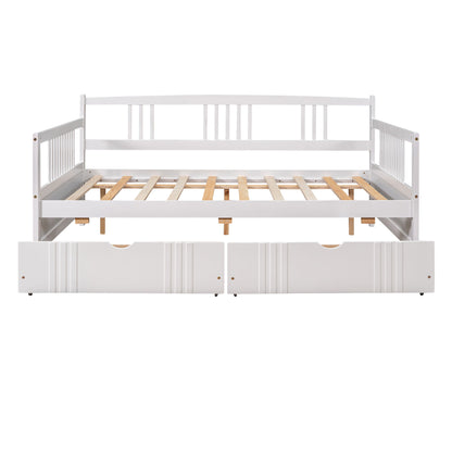 Full Size DayBed With 2 Drawers - White