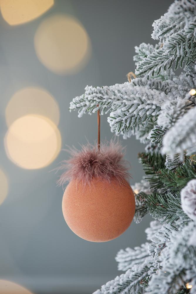 Christmas Ball Ornaments, Glass Decorative Hanging Ball Christmas Tree Ornaments For Holiday Party Decorations (Set of 6) - Brown
