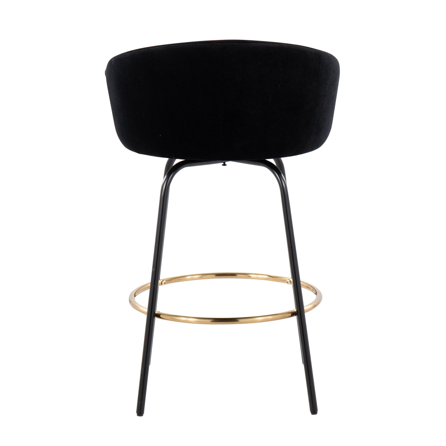 Claire - Contemporary / Glam Counter Stool (Set of 2) - Black / Gold