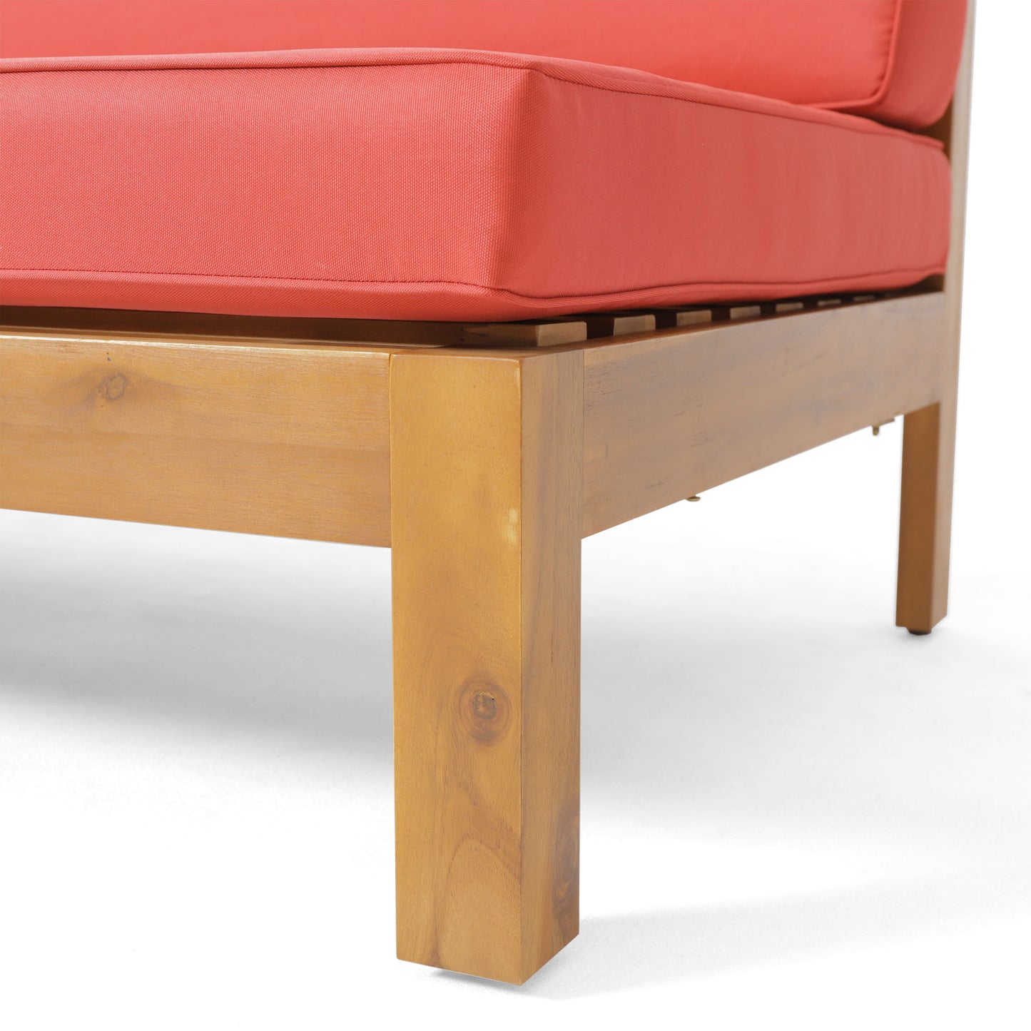 Brava - X Back Corner Bench L With Coffee Table - Red
