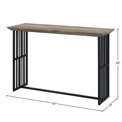 Zudora - Sofa Table - Black / Oak