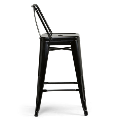 Rayne - Metal Counter Height Stool (Set of 2) - Black