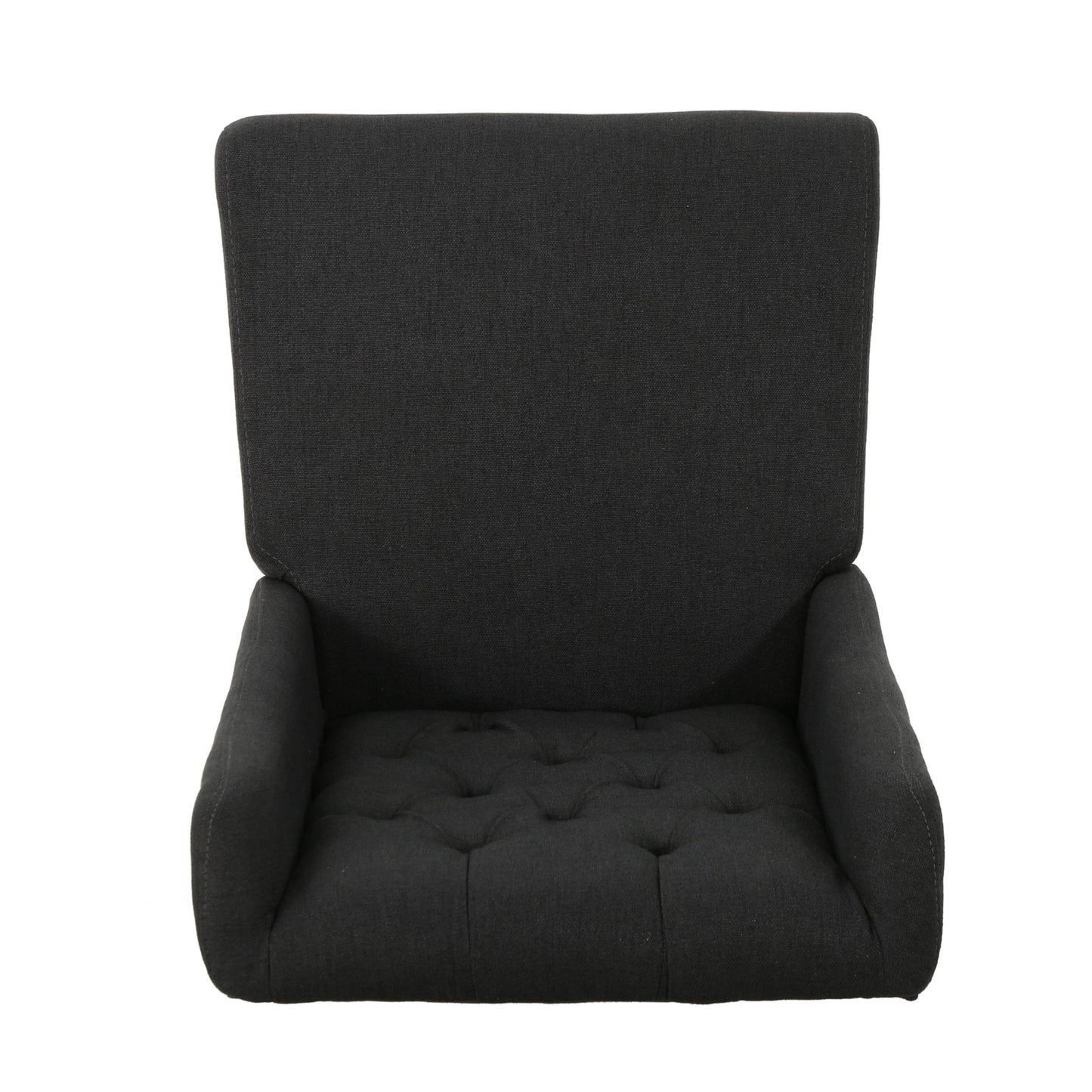 Contemporary Dining Chair (Set of 2) With Tufted Design - Charcoal