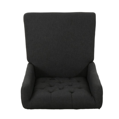 Contemporary Dining Chair (Set of 2) With Tufted Design - Charcoal