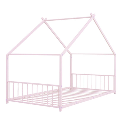 Twin Size House Bed - Pink