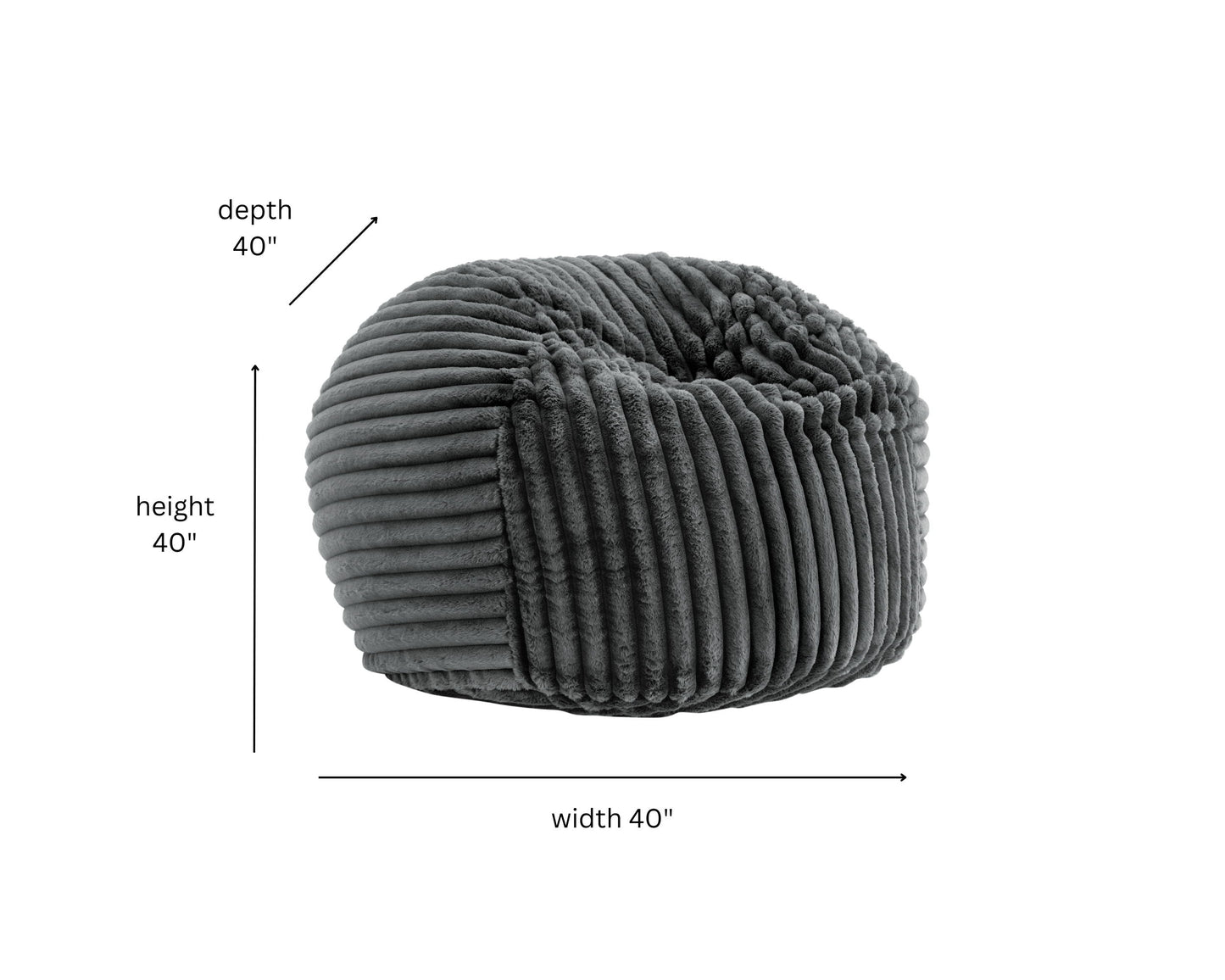 Sky Luxe - Minky Gunmetal Memory Foam Lounger - Gray