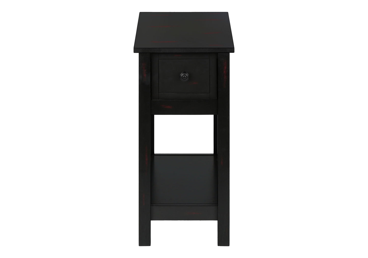 Accent End Table, 2 Tier, Storage Drawer, Versatile Use - Black