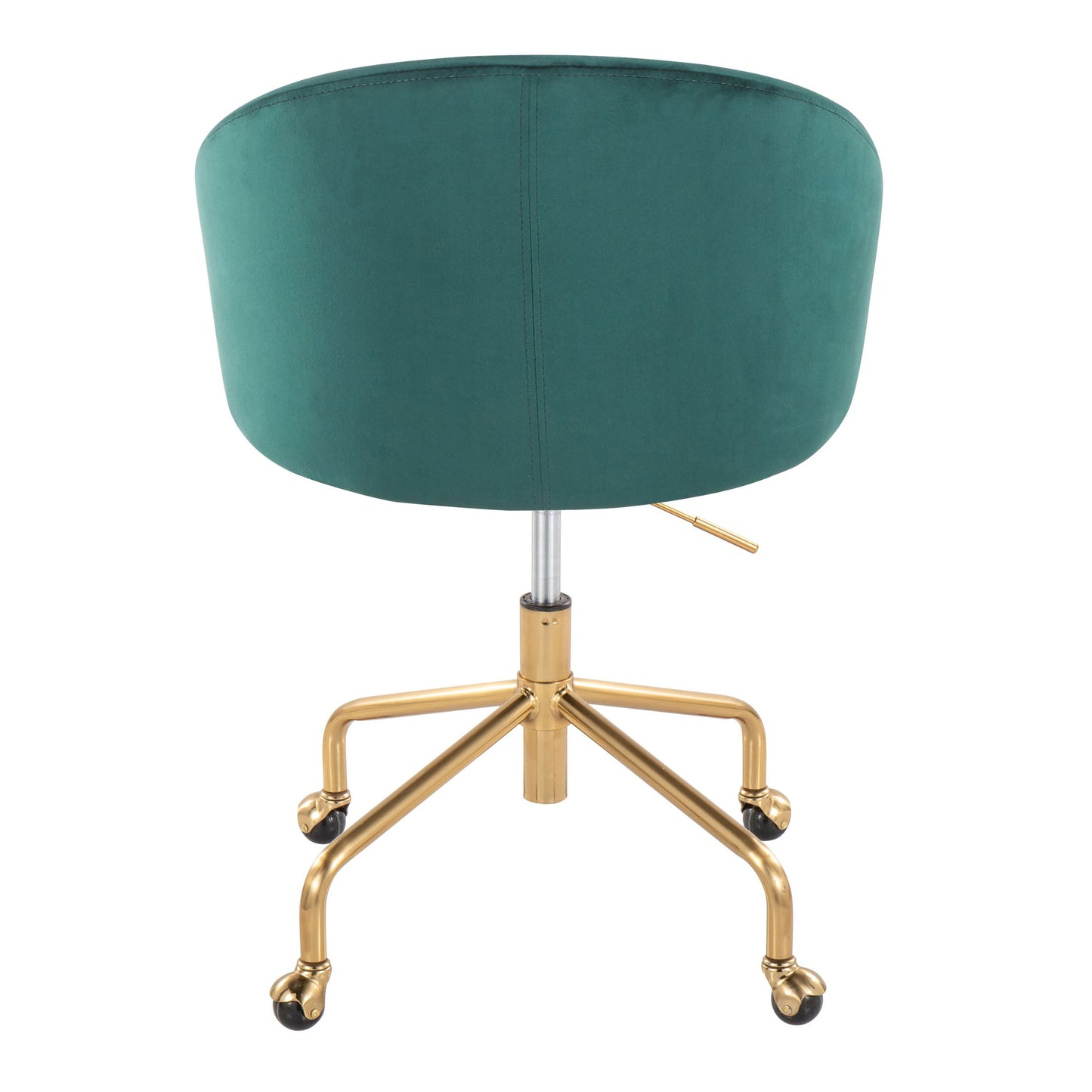 Claire - Contemporary / Glam Task Chair - Gold / Green