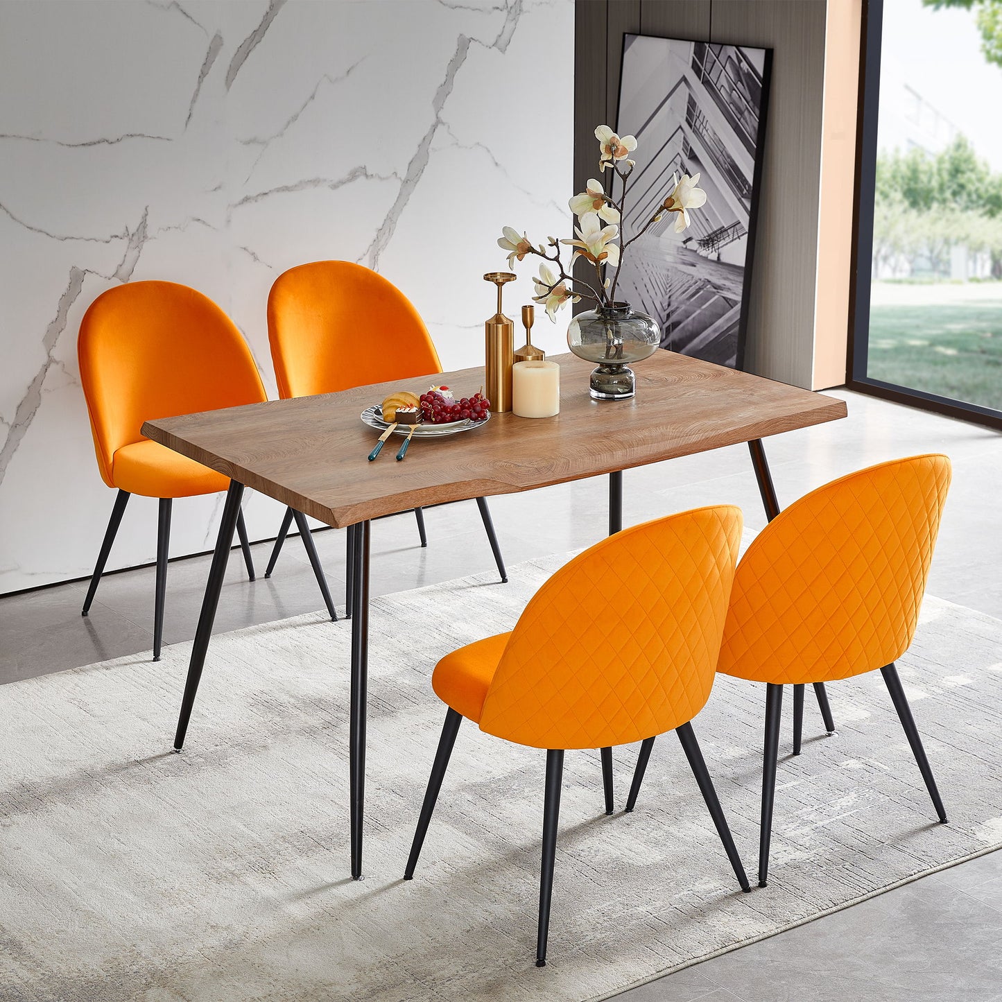 Dining Side Chairs (Set of 4) - Orange