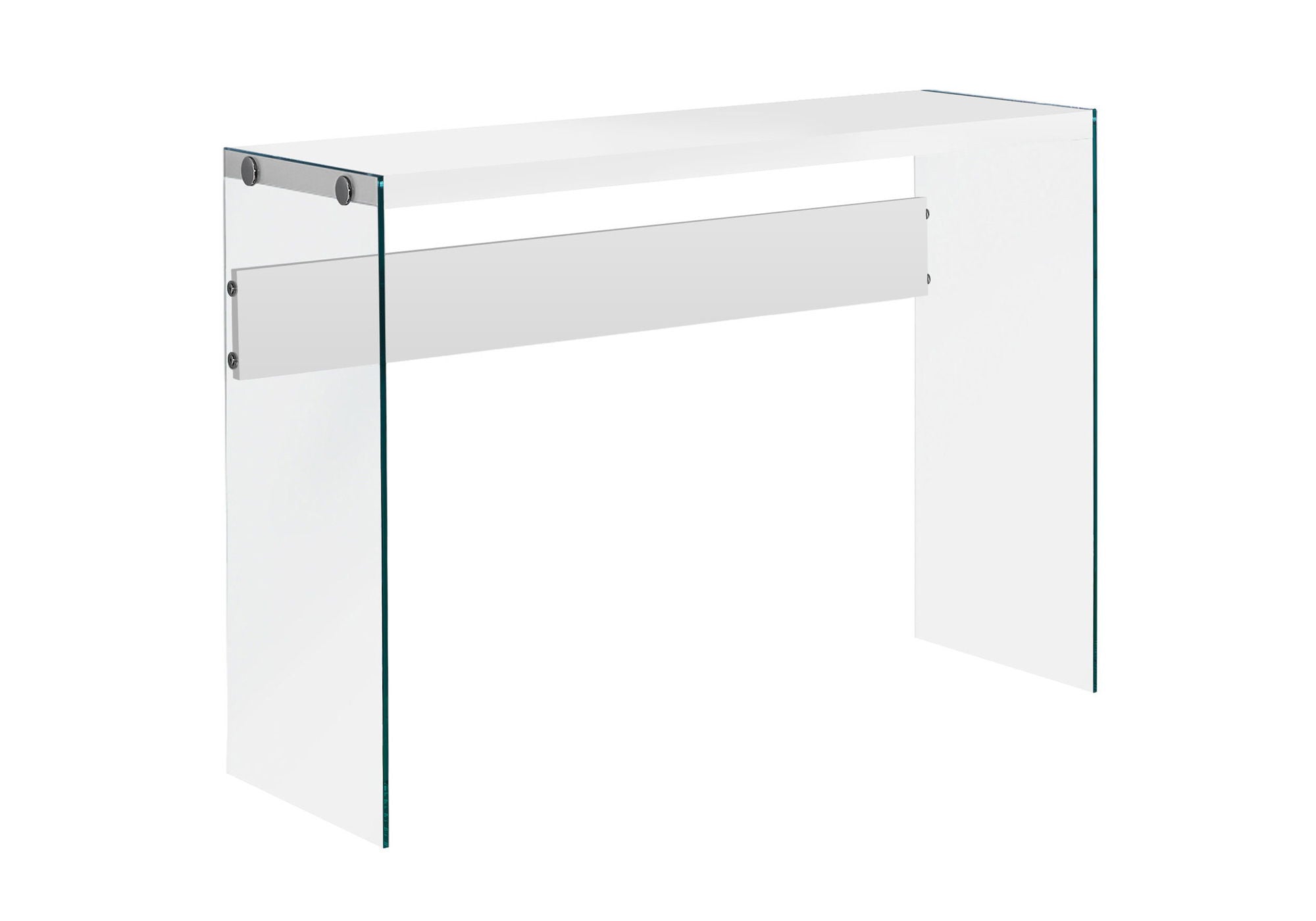 Accent Console Table For Entryway, Glossy Contemporary & Modern - White