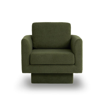 360ÔøΩÔøΩÔøΩÔøΩÔøΩÔøΩÔøΩÔøΩÔøΩÔøΩÔøΩÔøΩÔøΩÔøΩÔøΩ Modern Swivel Accent Chair Round Armchair, Thick Padded Single Lounge Sofa Upholstered Comfy - Green