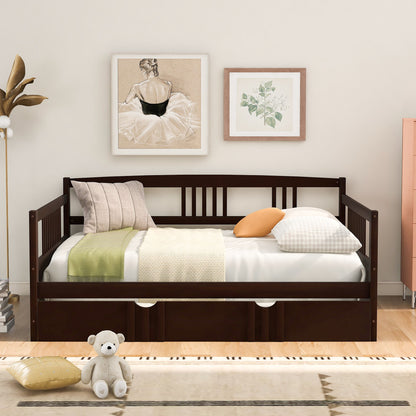 Full Size DayBed With Twin Size Trundle - Espresso