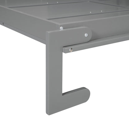 Queen Size Murphy Wall Bed With Cushion - Gray