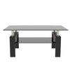 Rectangle Coffee Table, Modern Side Center Tables For Furniture - Black / Clear