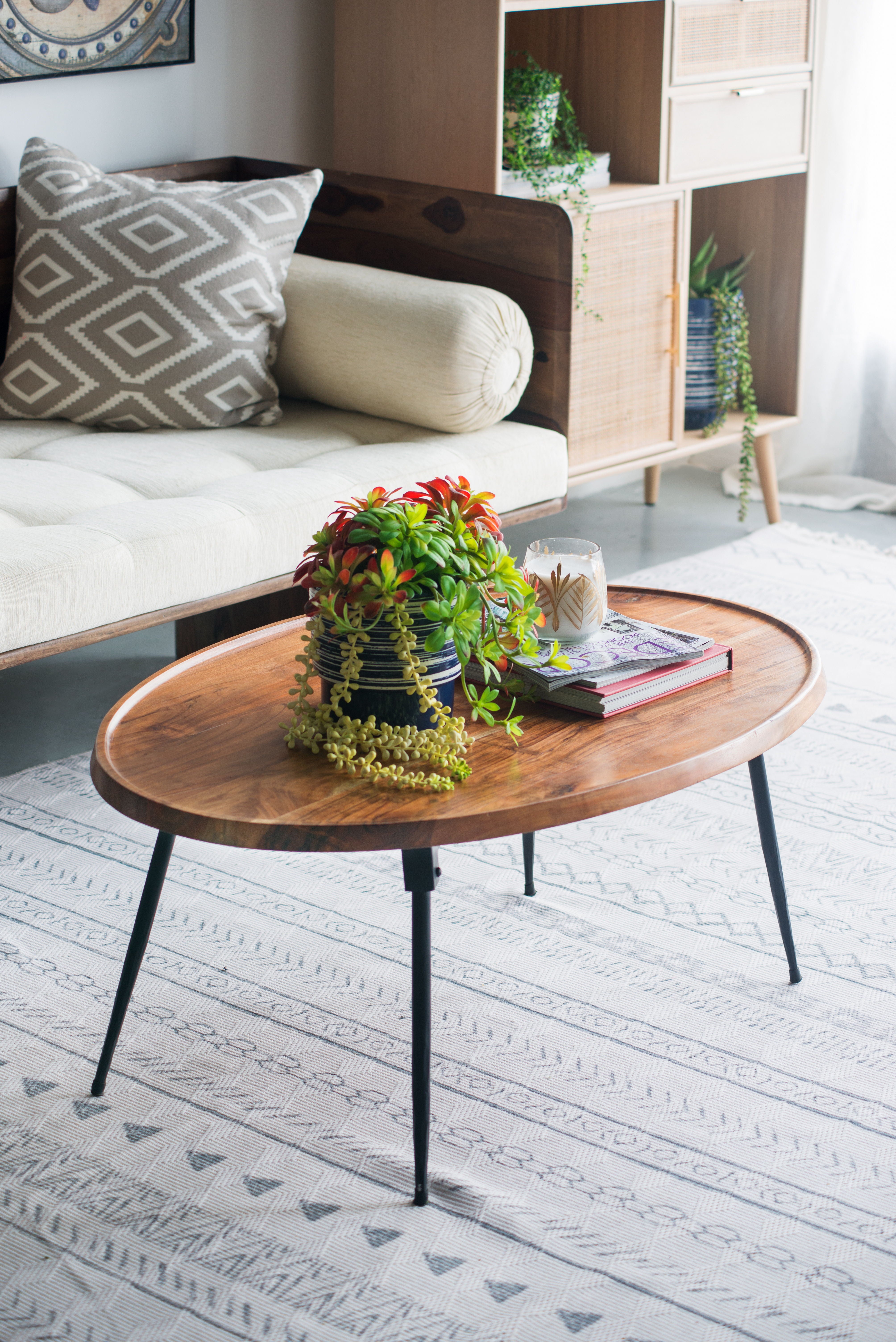 Oval Cofe Table - Brown