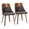 Anabelle - Mid-Century Modern Dining / Chair (Set of 2) - Walnut / Brown