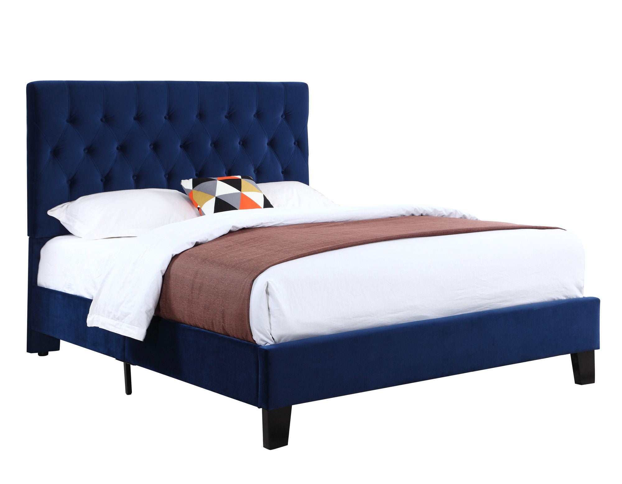 Luma - Full Upholstered Bed - Blue