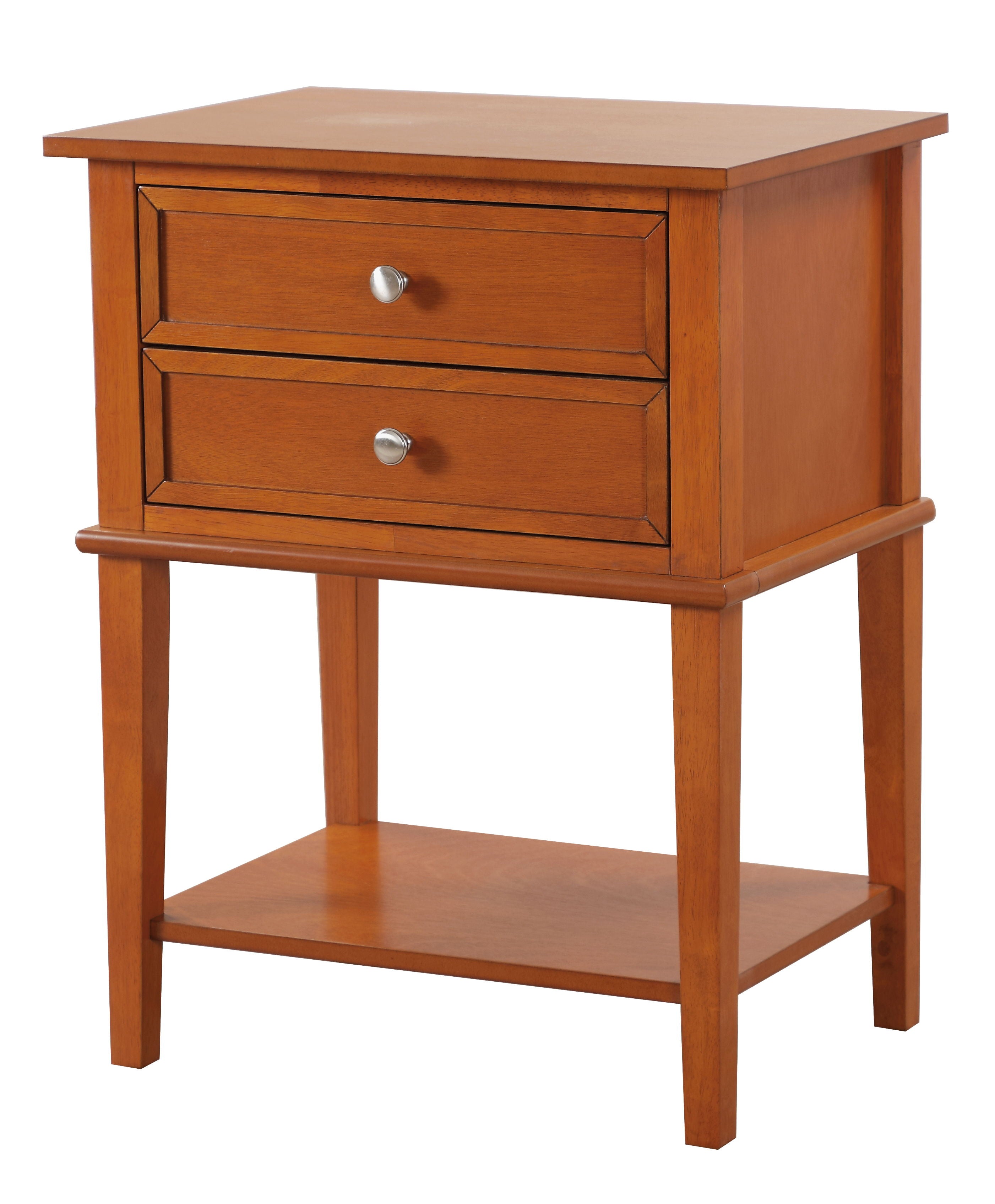 Vibrant Contemporary Nightstand - Oak