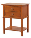 Vibrant Contemporary Nightstand - Oak