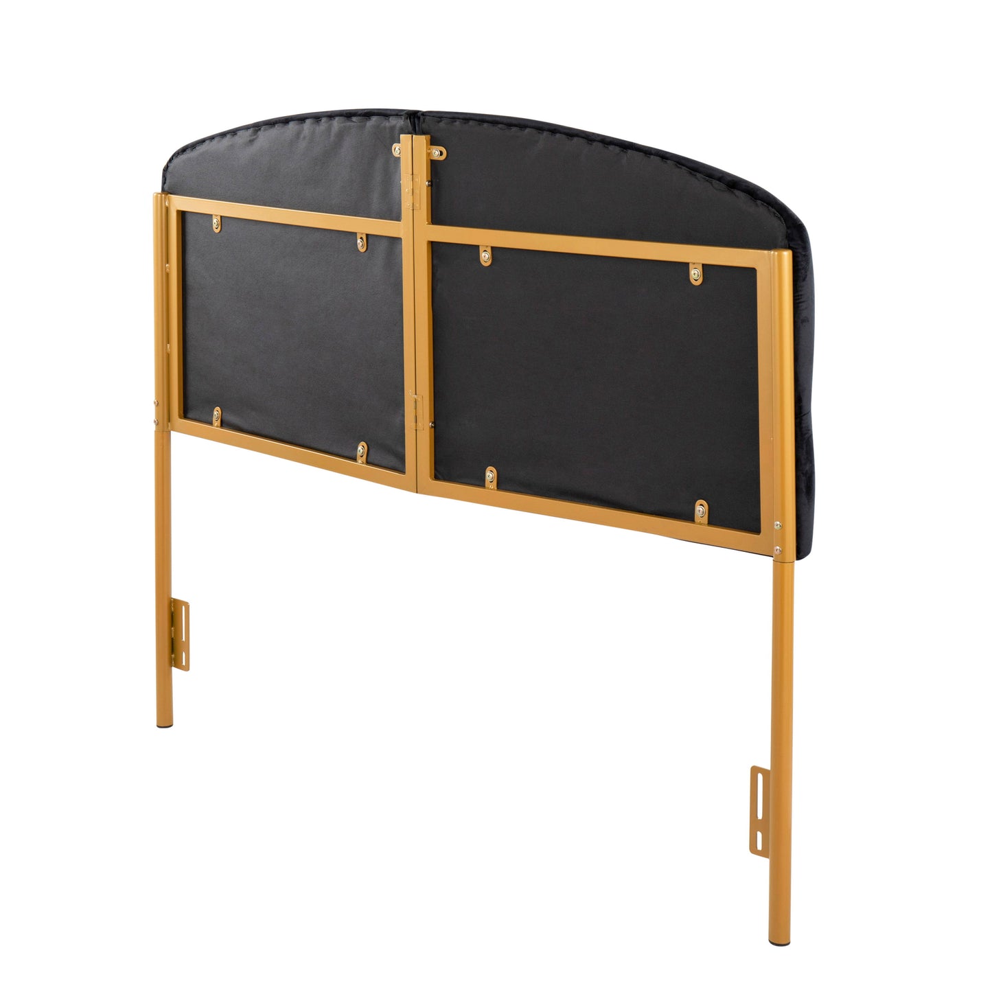 Lindsey - Queen Headboard Contemporary Glam - Gold / Black