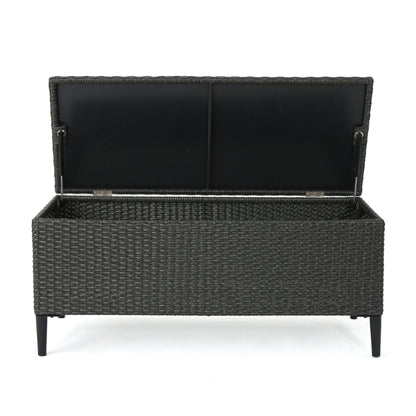 Rupert - Storage Unit Resin Wicker Outdoor Storage - Gray