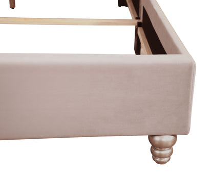 Queen Modern Upholstered Bed - Beige