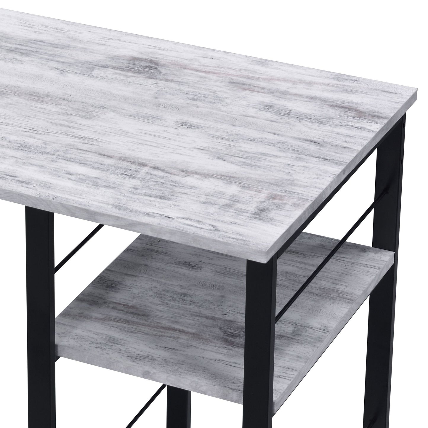 Vadna - Writing Desk - Antique White / Black