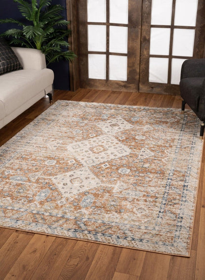 Noble - 2'7" X 7'3" Area Rug - Rust