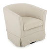 Glitter - Upholstered Swivel Chair With Loose Cover And Curved Back - Natural