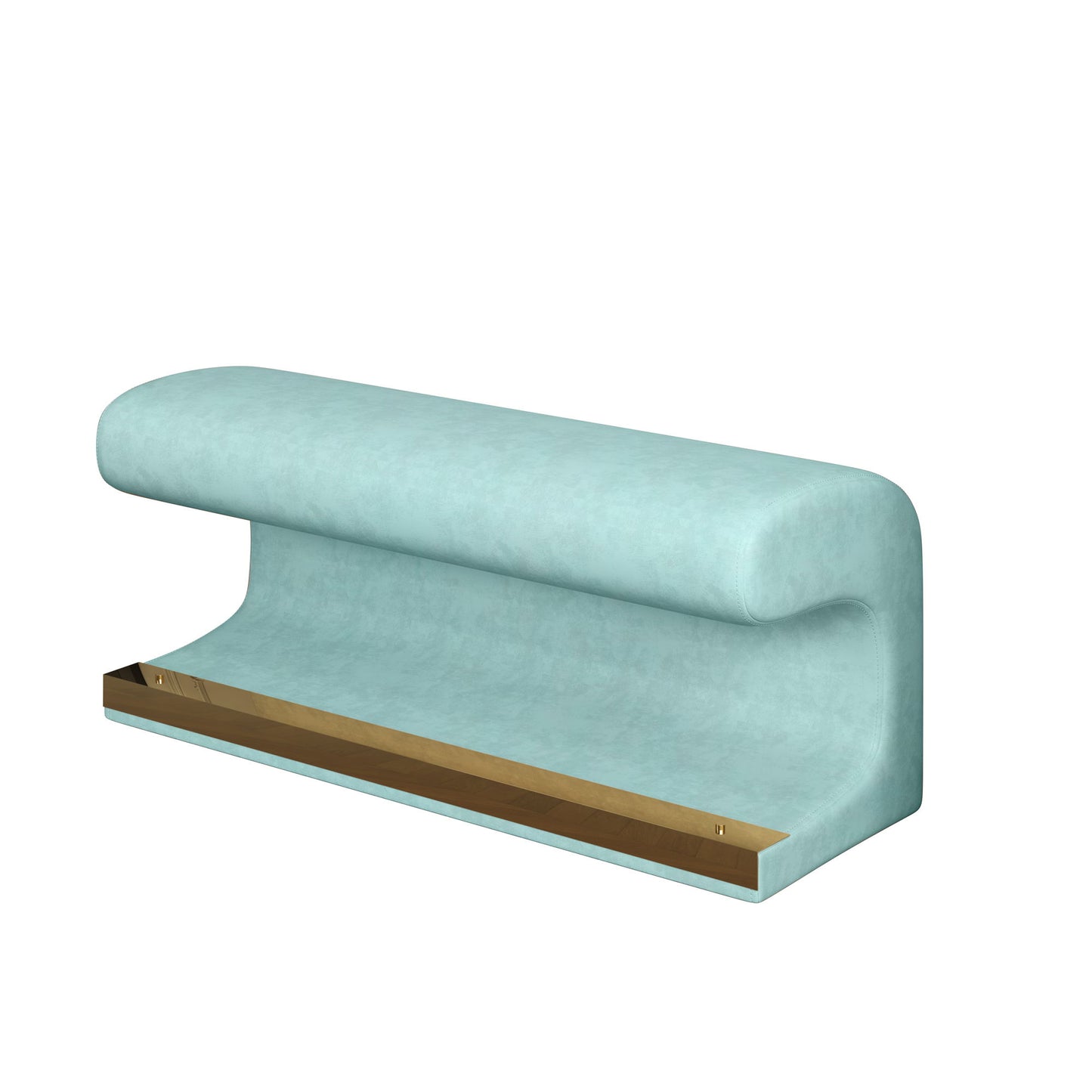 Upholstered Ottoman With LED Sensor Light Ideal For Living Room, End Of Bed - Antique Blue Green