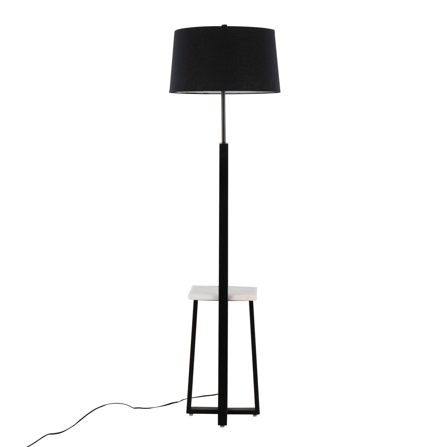 Cosmo - Shelf Contemporary / Glam Floor Lamp - Black