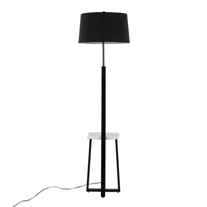 Cosmo - Shelf Contemporary / Glam Floor Lamp - Black