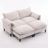 Convertible Combination Sofa, Sofa U Shaped, Sofa With Footstools With Storage Sofa For Living Room, Living Room 2 Seater Combination Sofa - Beige